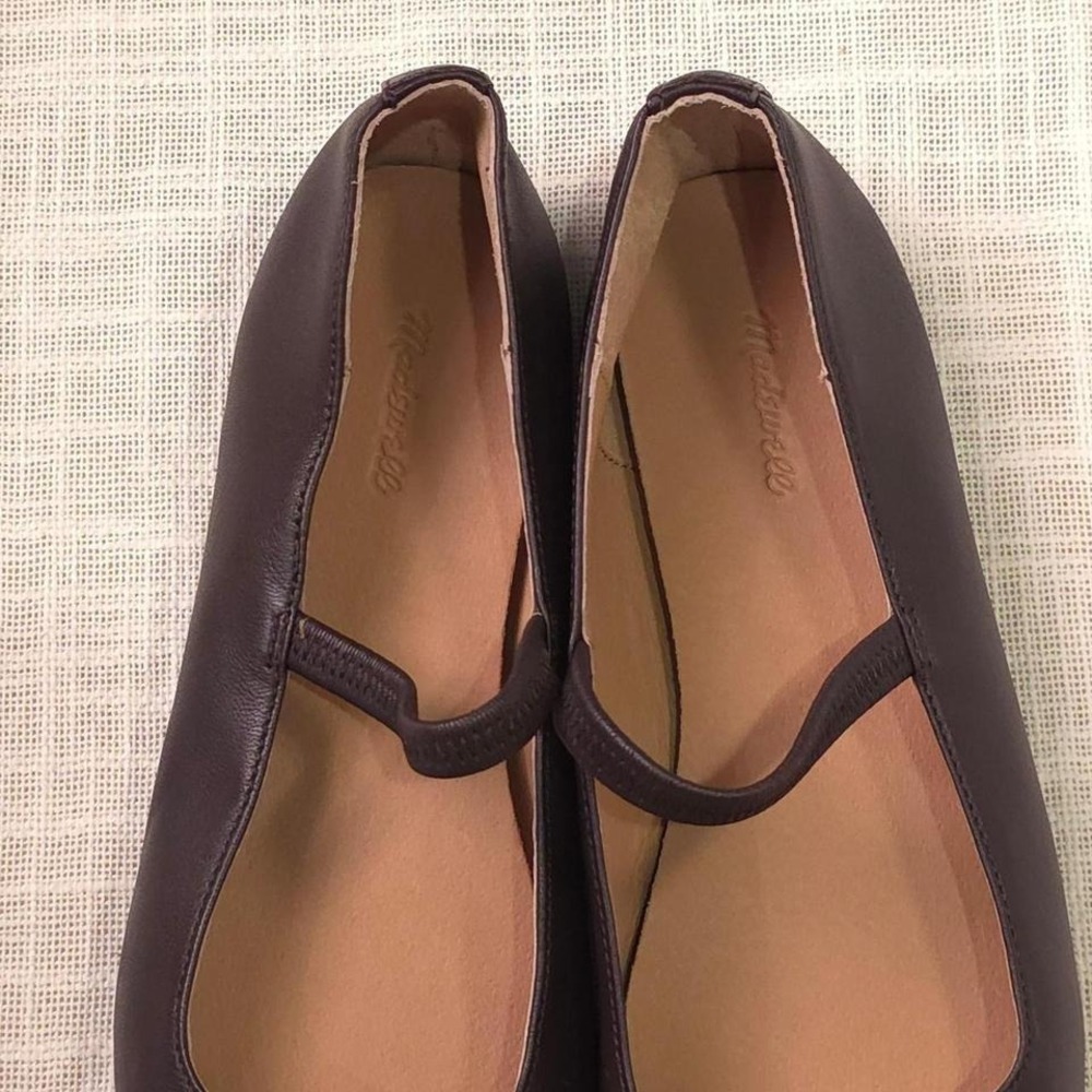 Madewell Brown Leather Mary Jane Flats - Picture 3 of 8